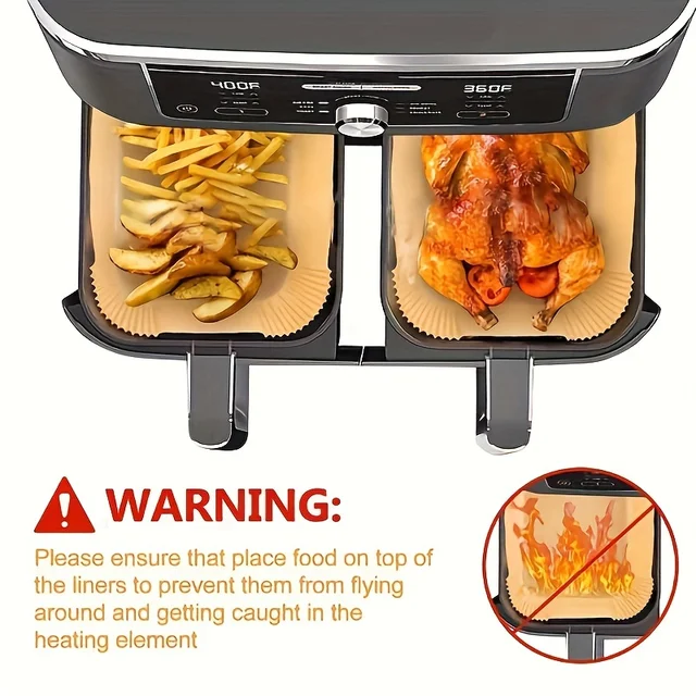 Piastra Per Friggitrice Ad Aria 17.5x17.5cm - Griglia Antiaderente, Lavabile In Lavastoviglie - Foto 7