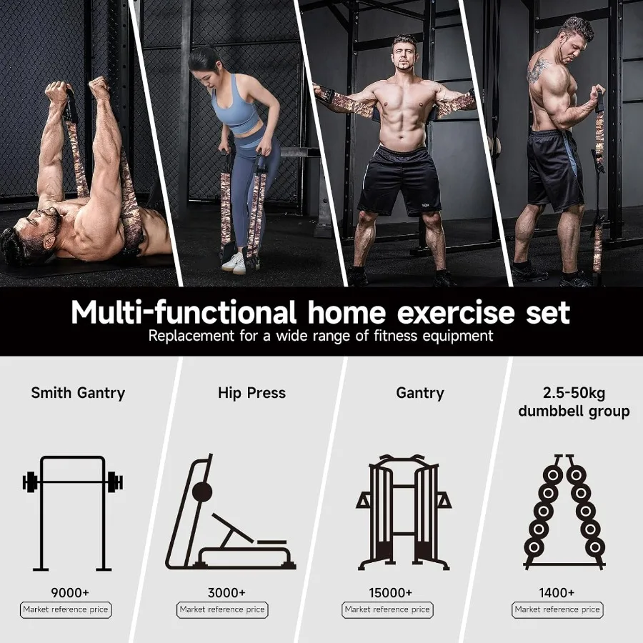 Multi-Function Resistance Bands for Working Out, Push Up Exercise Bands Resistance Bands Set for Bench Press Gym Equipment, Home