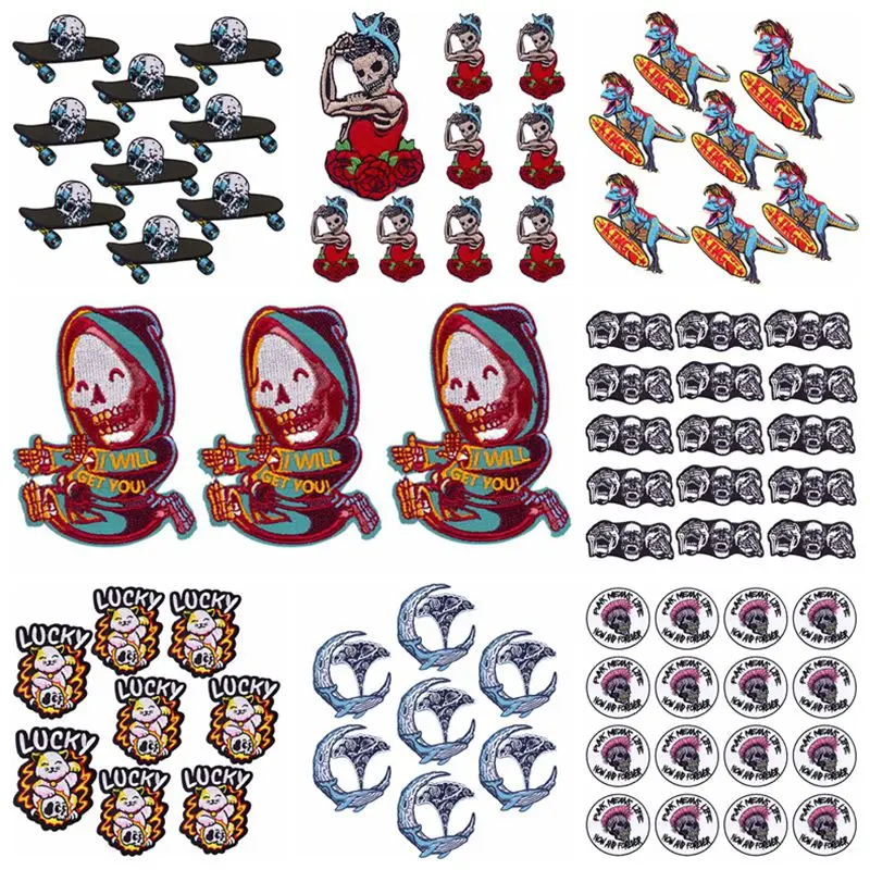 Clothing Stickers Sticker Backpack Patches Badges 10pcs Badges