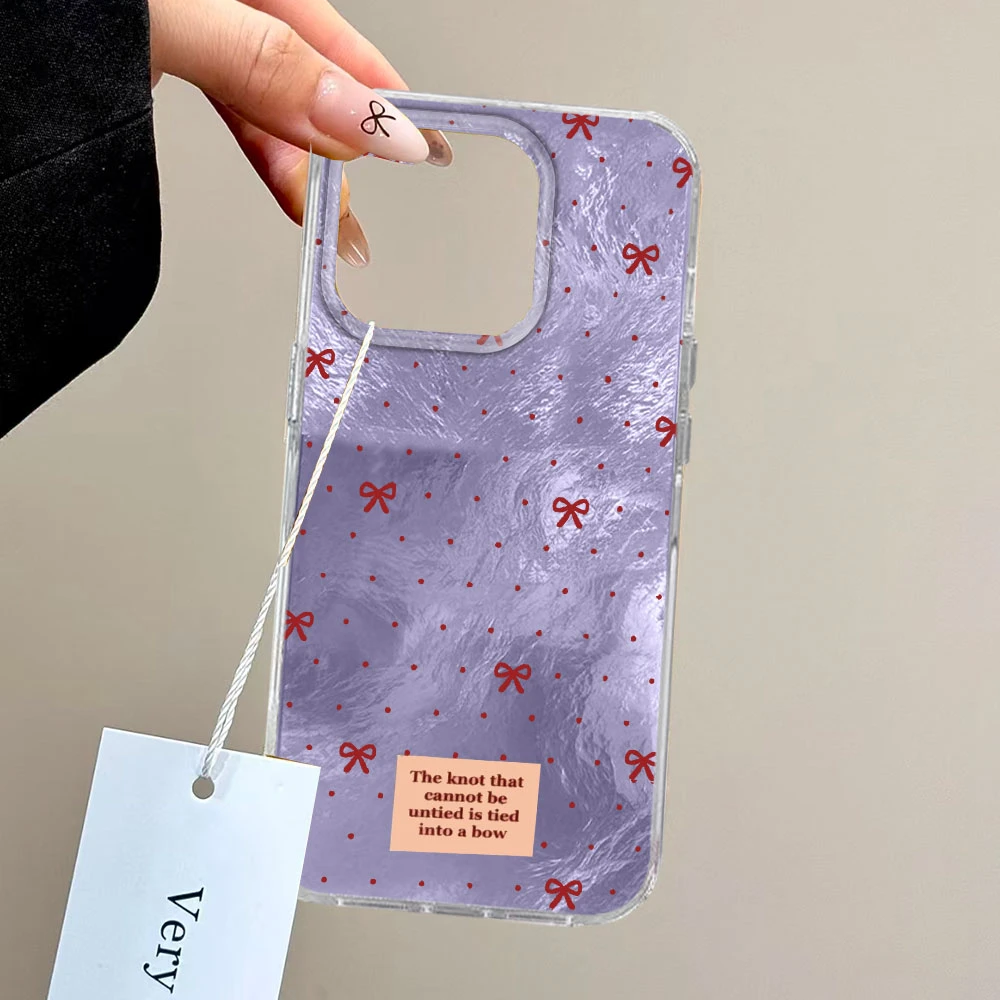Red Bowknot Polka Dot Phone Case - Stylish Protective Shell