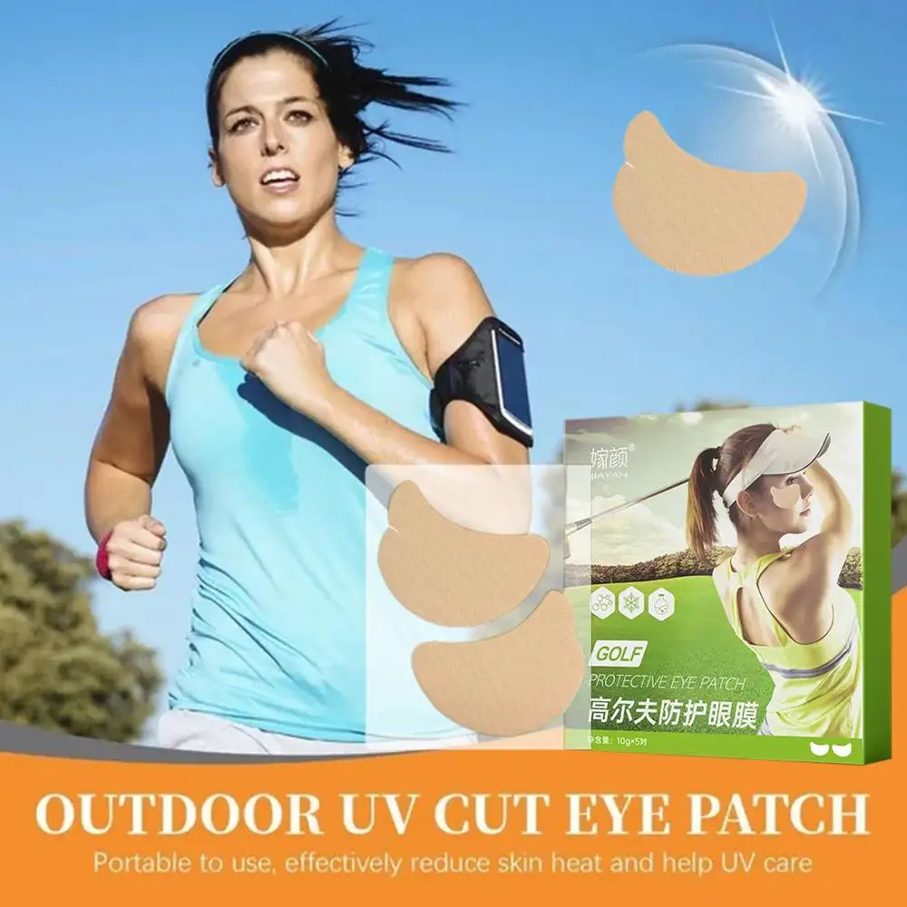 

New 5pairs UV Stickers For Sunscreen Outdoor Cut Eye Patch For Facial Golf Patch Reduce Freckles Moisturizing Sun Protection