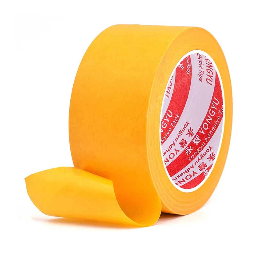 Yellow Masking Tape Adhesive Tape Textured Paper Car Paint Decoration Seamless Hand Tear Without Mark For Painting Tape 6