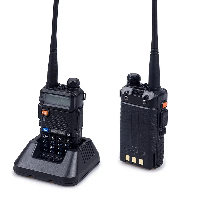 Baofeng UV-5R Radio 5W 8W Walkie Talkie Ham Radio FM VHF UHF With Earphone 1800mAh Battery