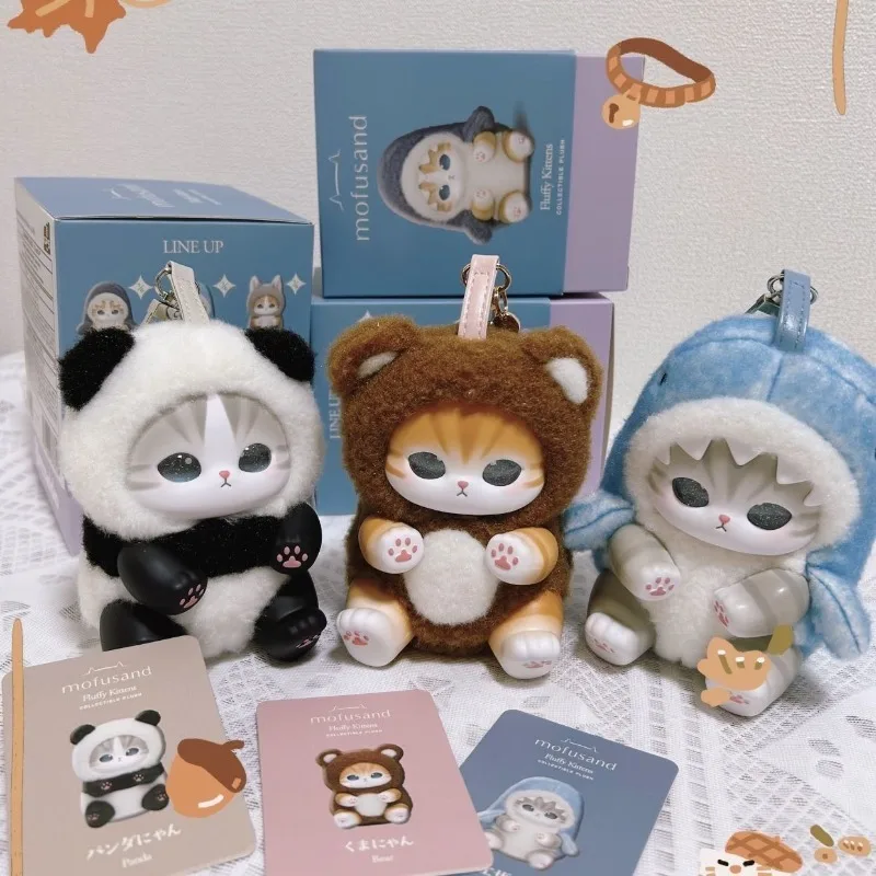 Cute Cat Doll Plush Keychain, Animal Dress Modeling, Vinyl Doll,bag Decoration Pendant,Surprise Blind Box,ideal Toy Gift Pendant