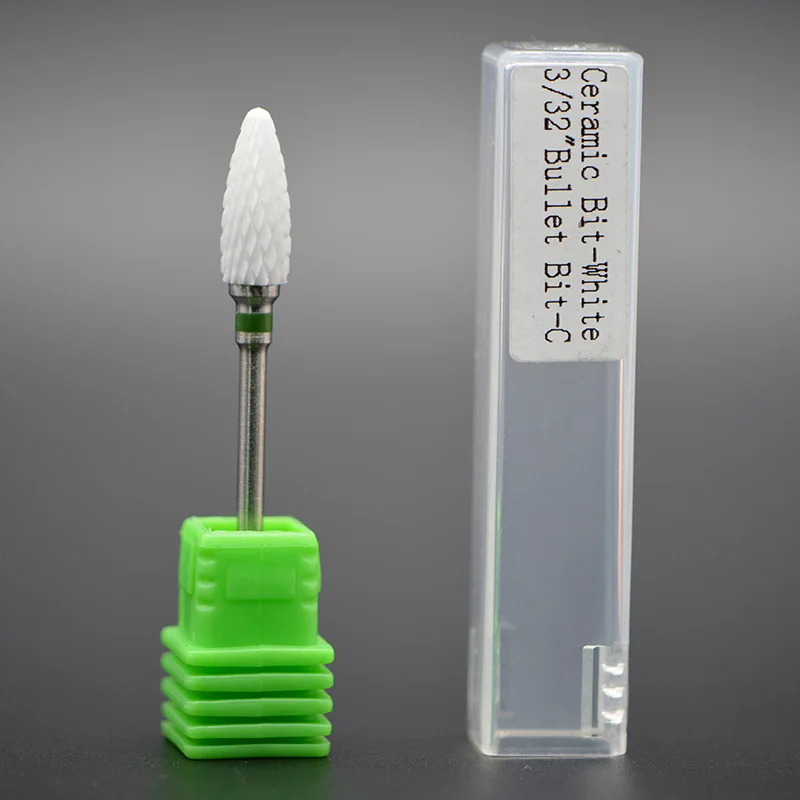 MAOHANG Bullet ceramic milling cutter burrs nail drill bits for electric drill manicure machine device remove gel varnish tools 3