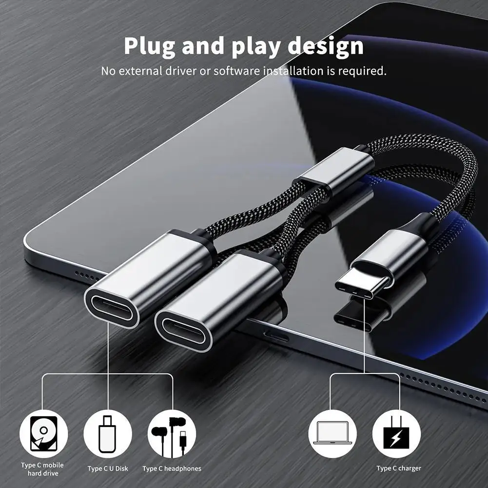 Aluminum USB C Hub Adapter for Computer