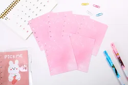 Enhanced Transparent PVC Soft Cover Double Button Binder for Journals and Sketchbooks - Office and Diary Accessories (Pink)