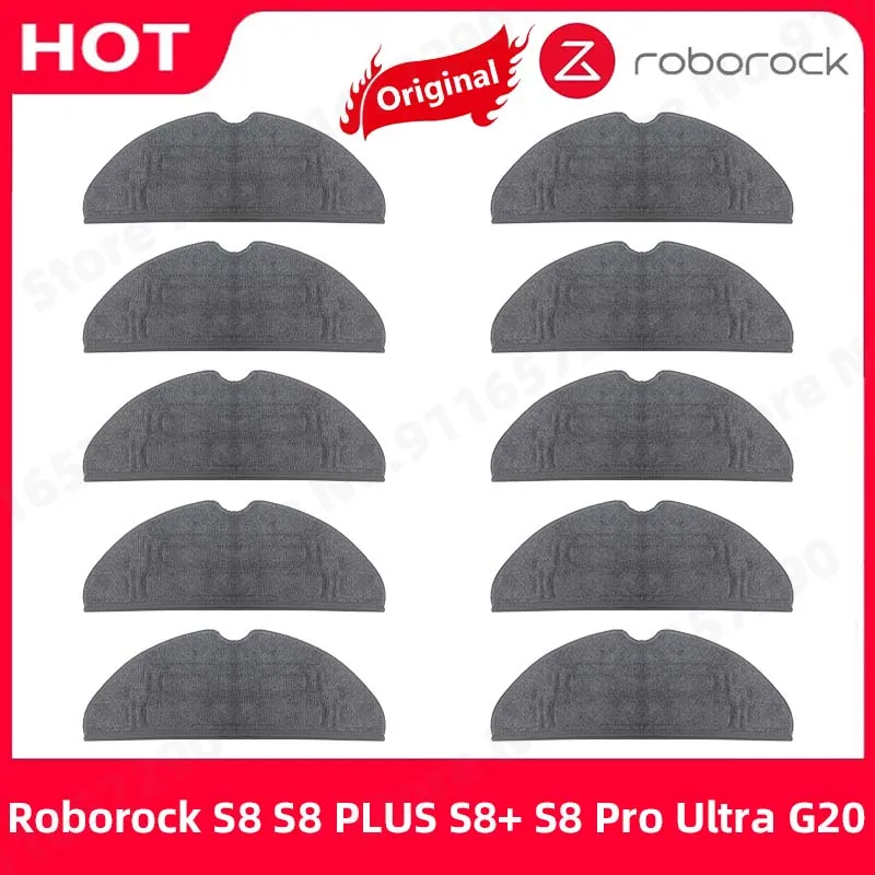 Original Antibacterial Mop For Roborock S8 S8 PLUS S8+ S8 Pro Ultra G20 Spare Parts Vacuum Cleaner Mopping Cloth Accessories 6pcs mop cloth for roborocks8 s8 plus s8 pro ultra vacuum cleaner spare parts sweeper robot replacement spare part