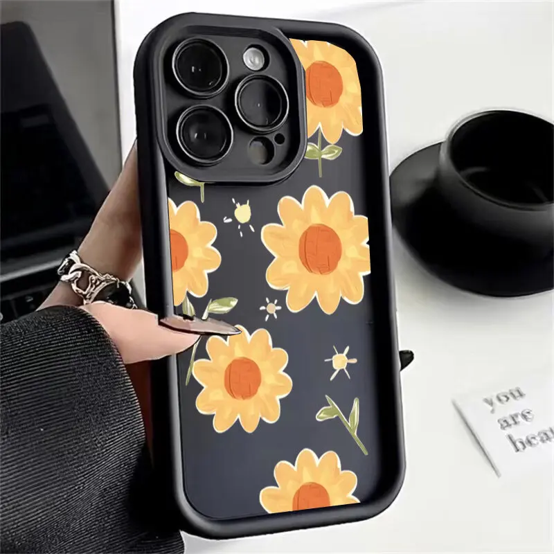 Peony Flower Silicone Case Cover - Ink Design