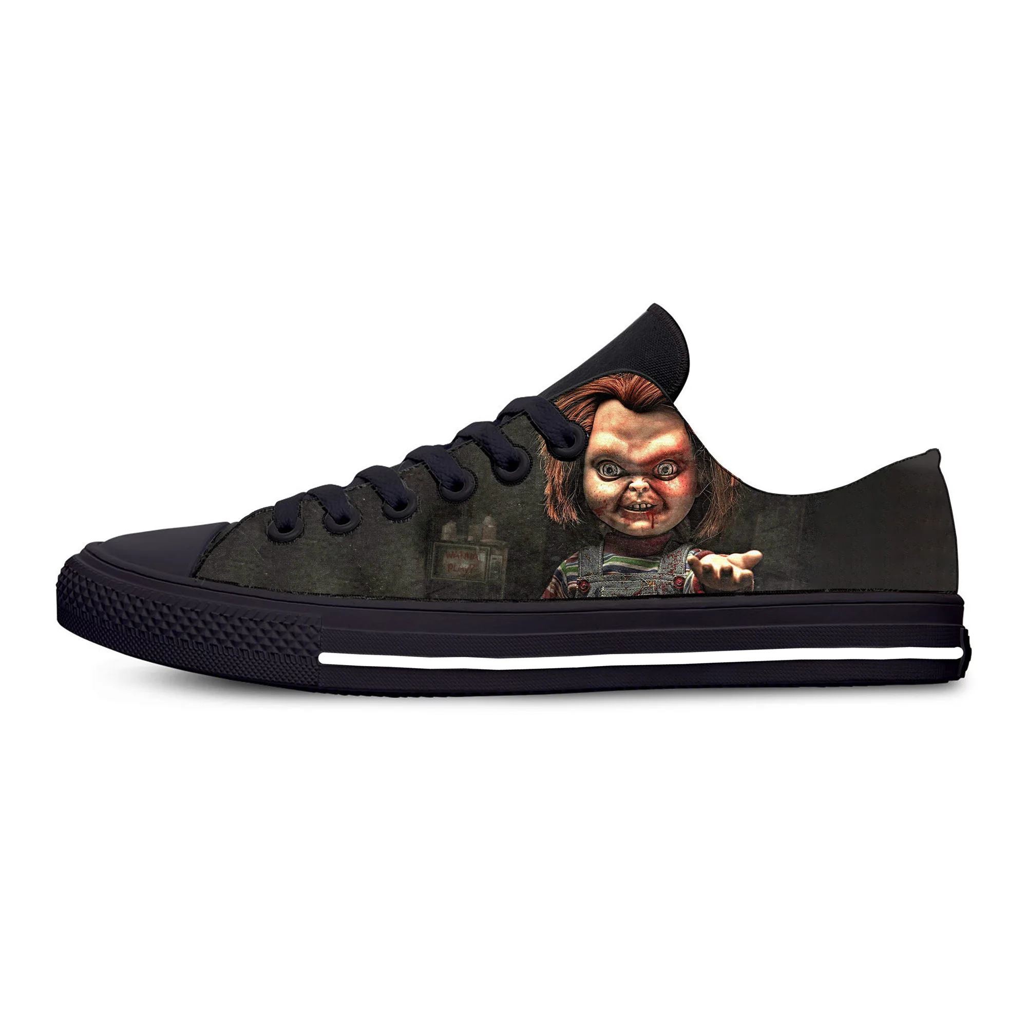 Movie Horror Halloween Childs Play Chucky Fashion Casual Cloth Shoes Low  Top Lightweight Breathable 3d Print Men Women Sneakers - Non-leather Casual  Shoes - AliExpress