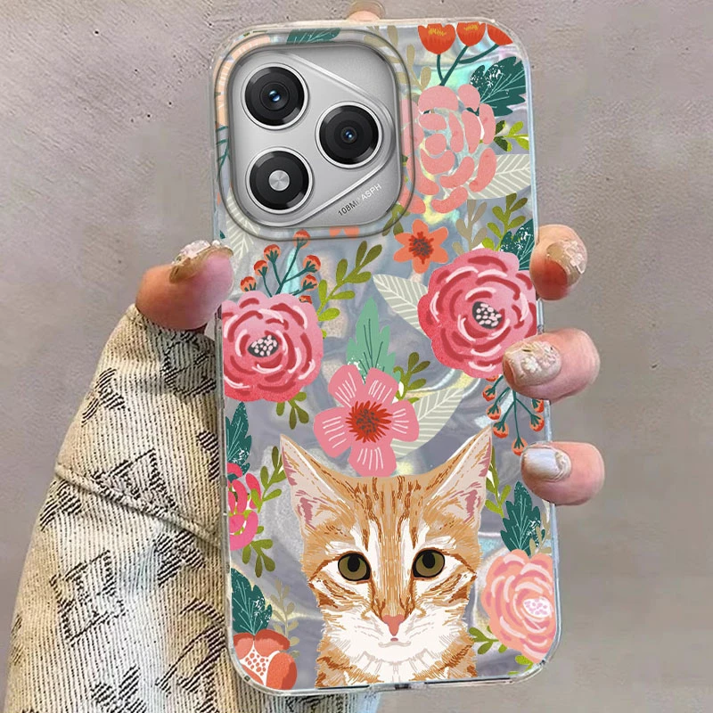Summer Colorful Flower & Butterfly Girl Phone Case
