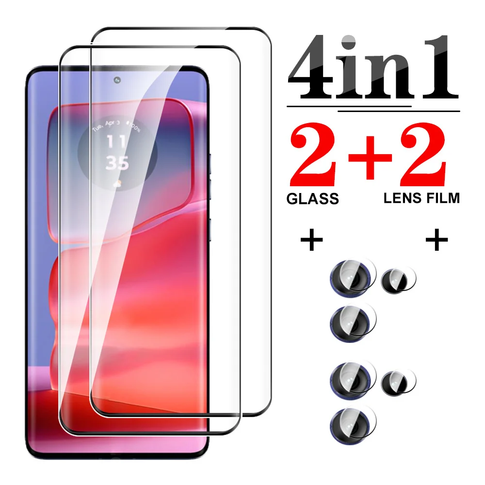 Vetro Per Fotocamera 4 In1 20D Vetro Temperato Con Bordo Curvo Per Motorola Edge 50 Pro 5G 2024 Edge 50Pro 50Fusion 50Ultra Screen Protector