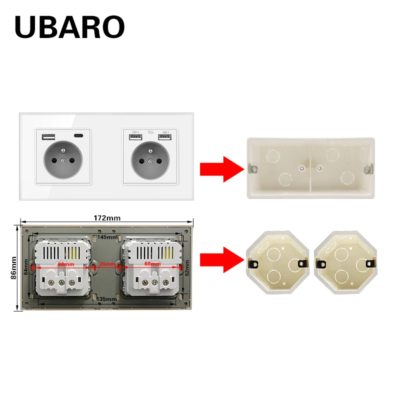 UBARO Fr ǥ 172*86  C   Usb 5V 2100mA ܼƮ ȭ  г  ÷    16A