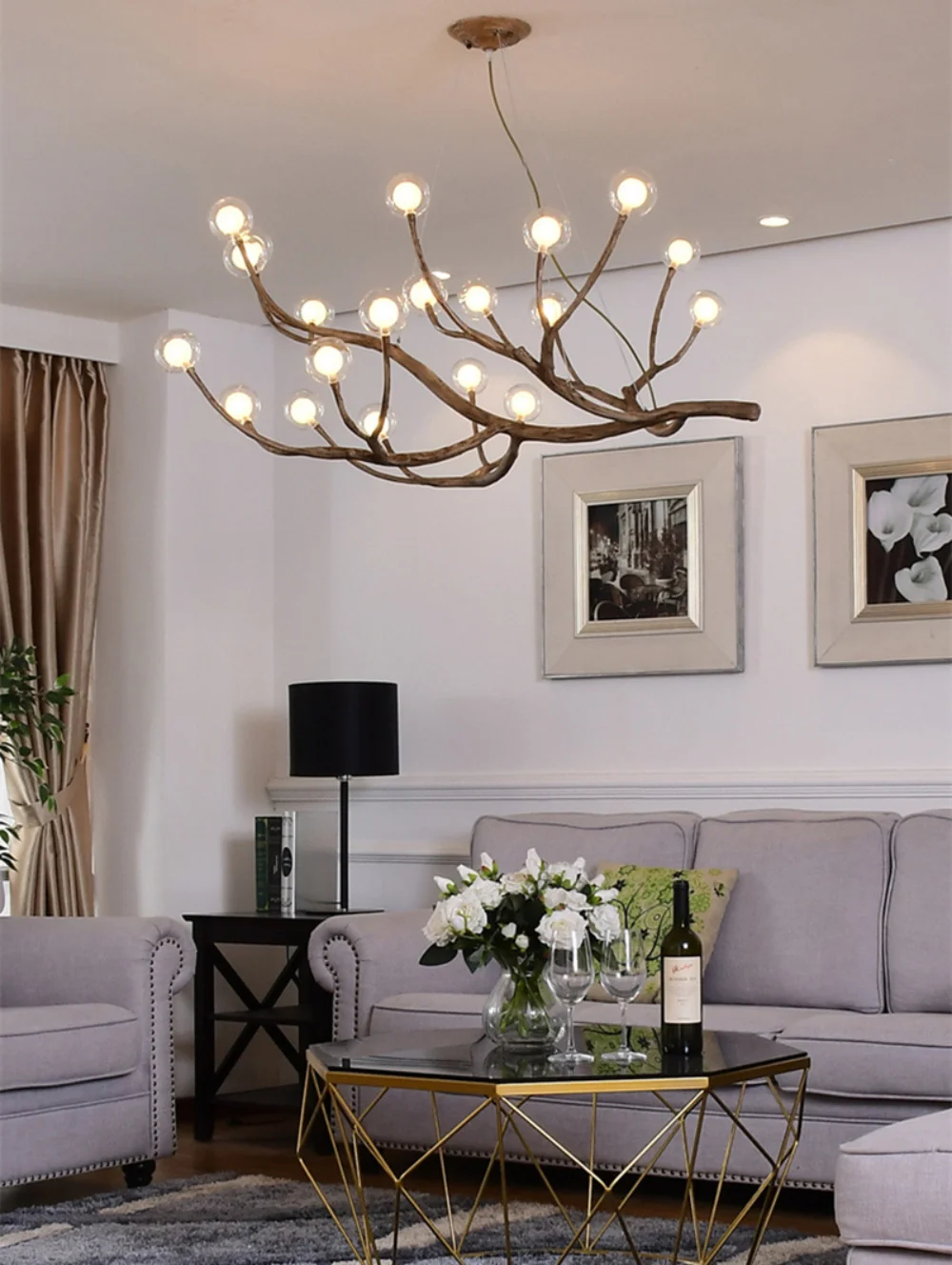 

LED chandelier Nordic retro personalized lighting chandelier designer chandelier living room decoration dining room lamp