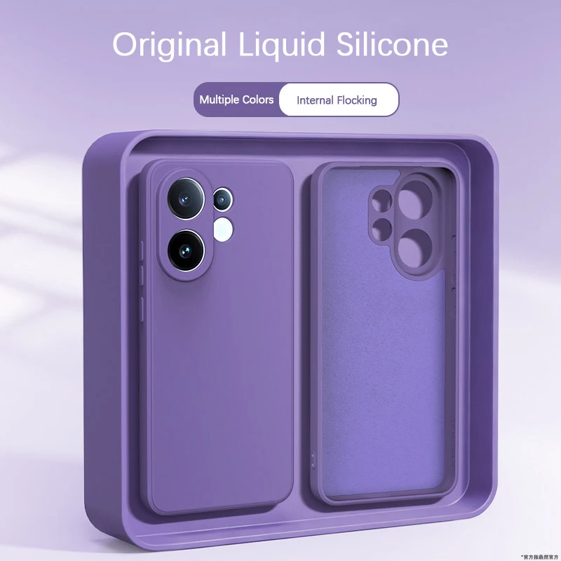 Luxury Liquid Silicone Shock-Proof Phone Case with Straight Edge Design