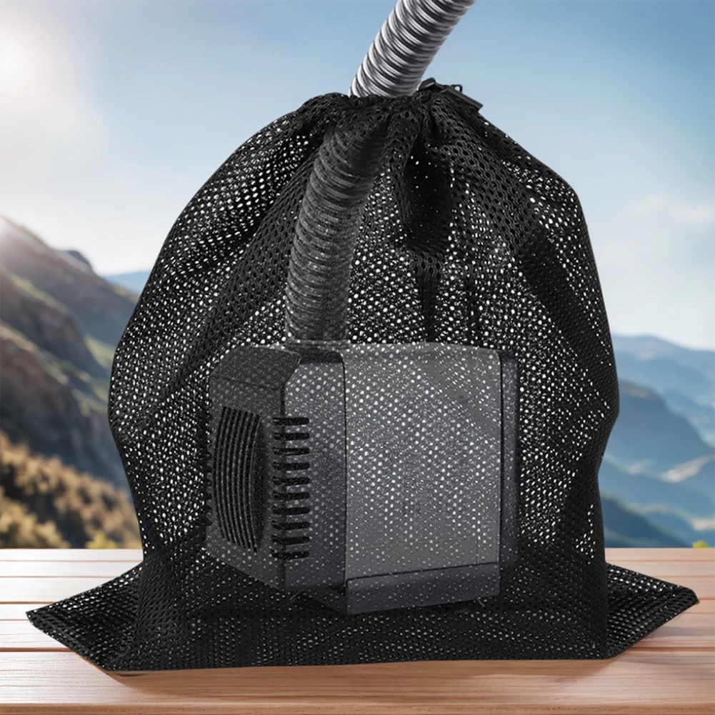 Pond Pump Filter Bag with Drawstring Pump Filter Mesh Bag Pond Filter Cover Bag for Outdoor Swimming Pool