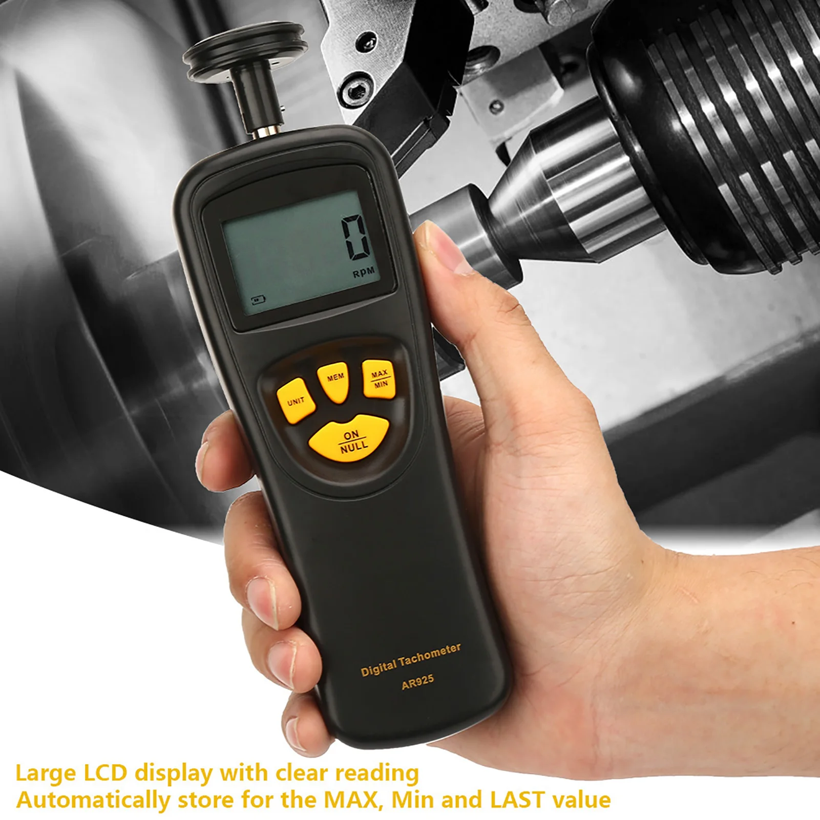 SMART SENSOR 0.5~19999 RPM Contact Digital Tachometer Rotation Meter with LCD Backlight Display tachometer gauge engine tachometer tachometer meter
