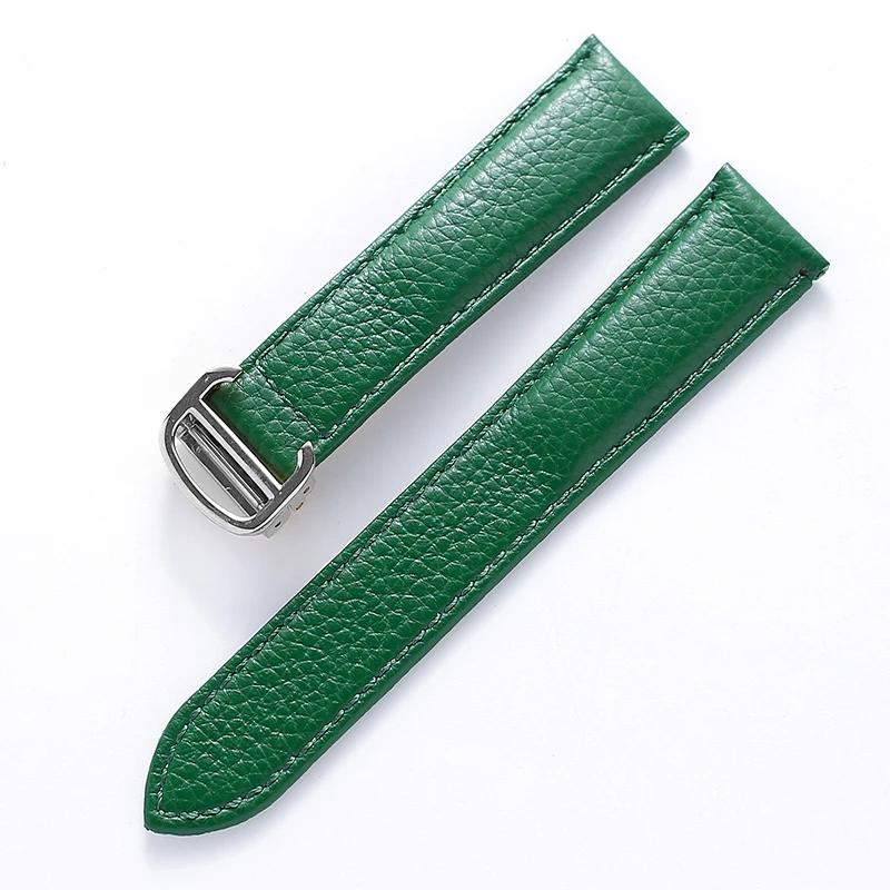 Litchi Soft Leather Watch Strap - Luxury Belt for Men & Women, Replacement Watch Accessory