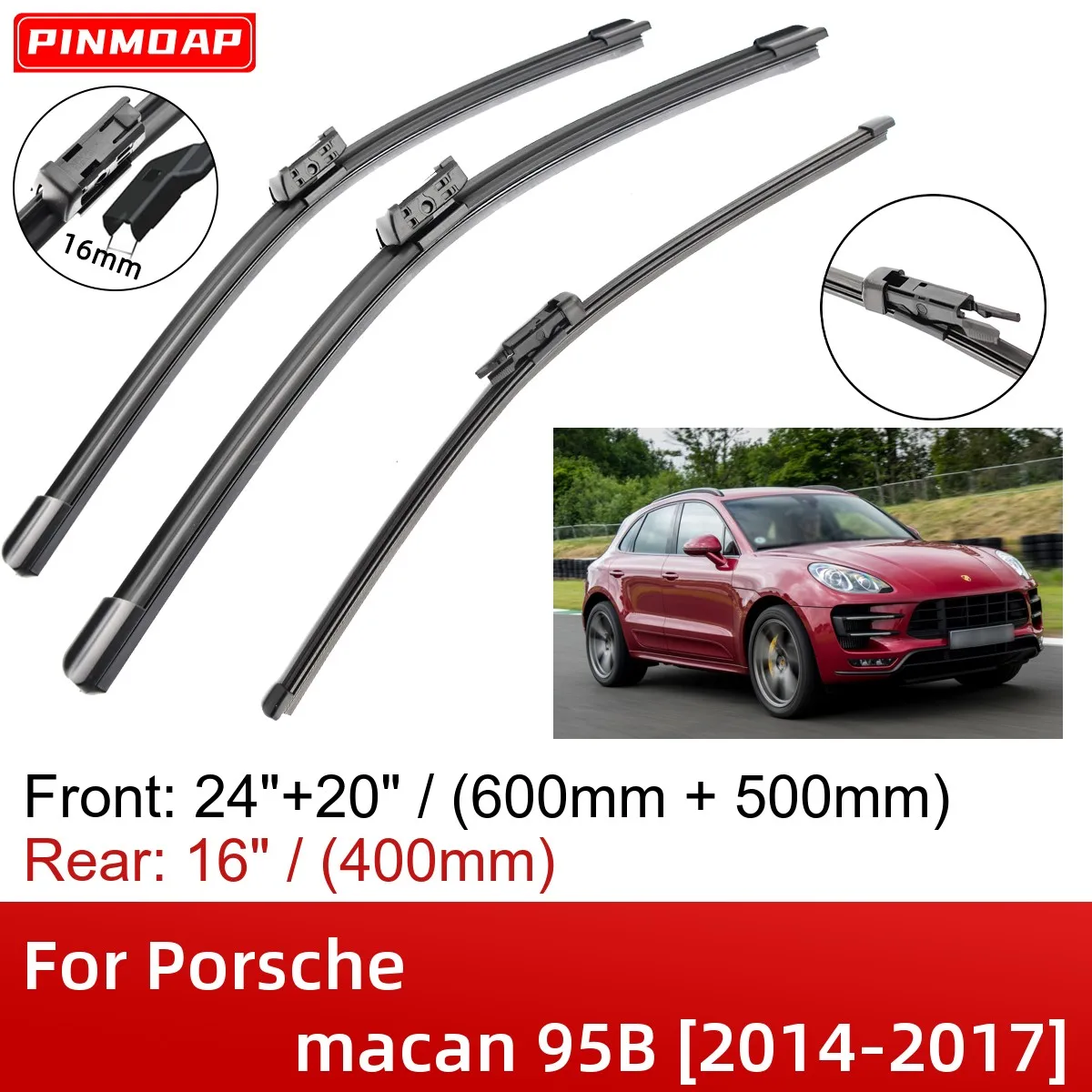ForPorscheMacan95B20142017242416FrontRearWiperBlades