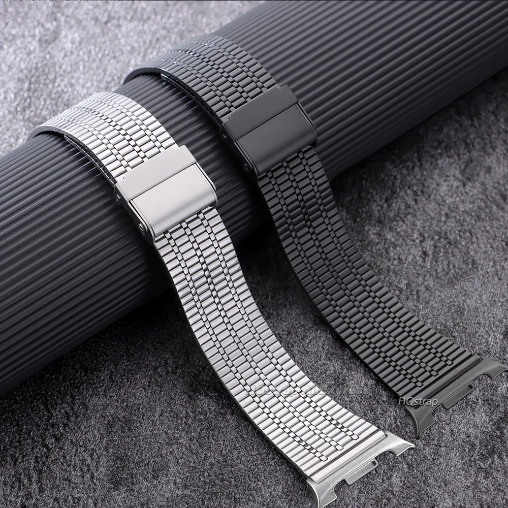 Elegant Stainless Steel Smartwatch Strap - No Gap Design Replacement Wristband