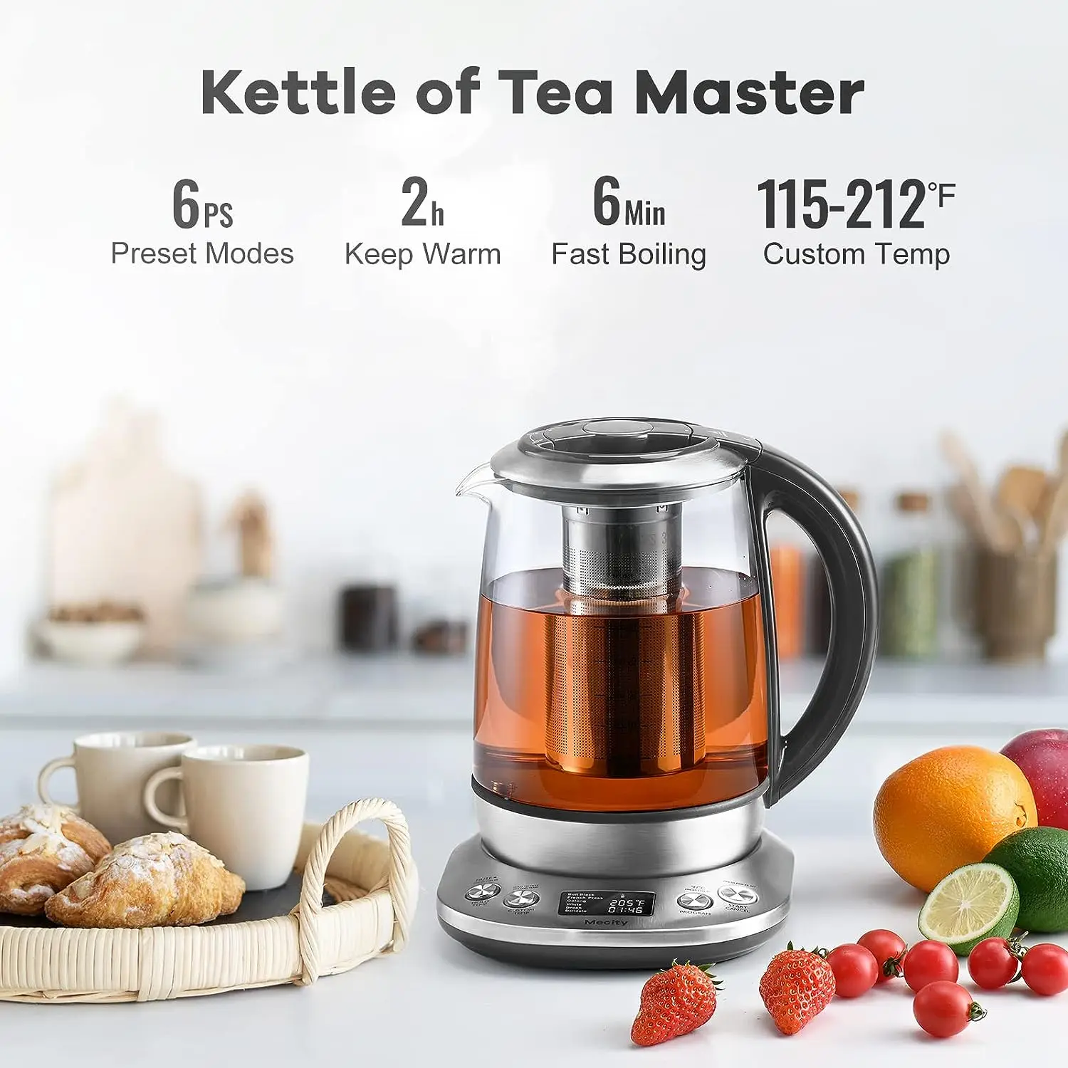 Electric Tea Kettle With Tea Infuser and Temperature Control