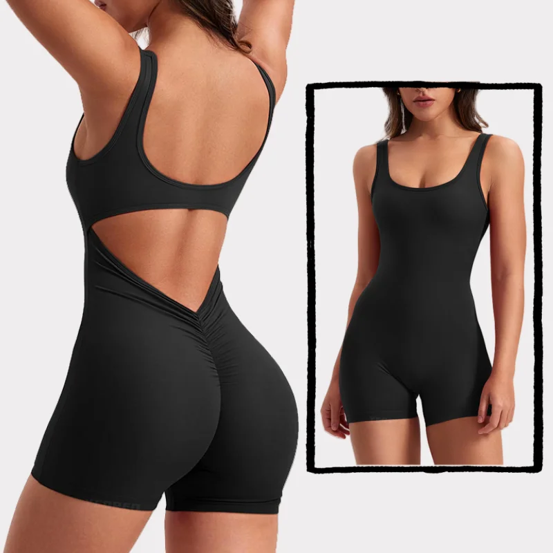Sexy Seamless Short Sport Jumpsuit Women Sportswear Fitness one Set Legging Yoga Wear Clothing Sport OutfitGym Workout Tracksuit