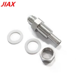 Enhanced Aluminum Silver Bulkhead Hose Barb Connector (Silver)