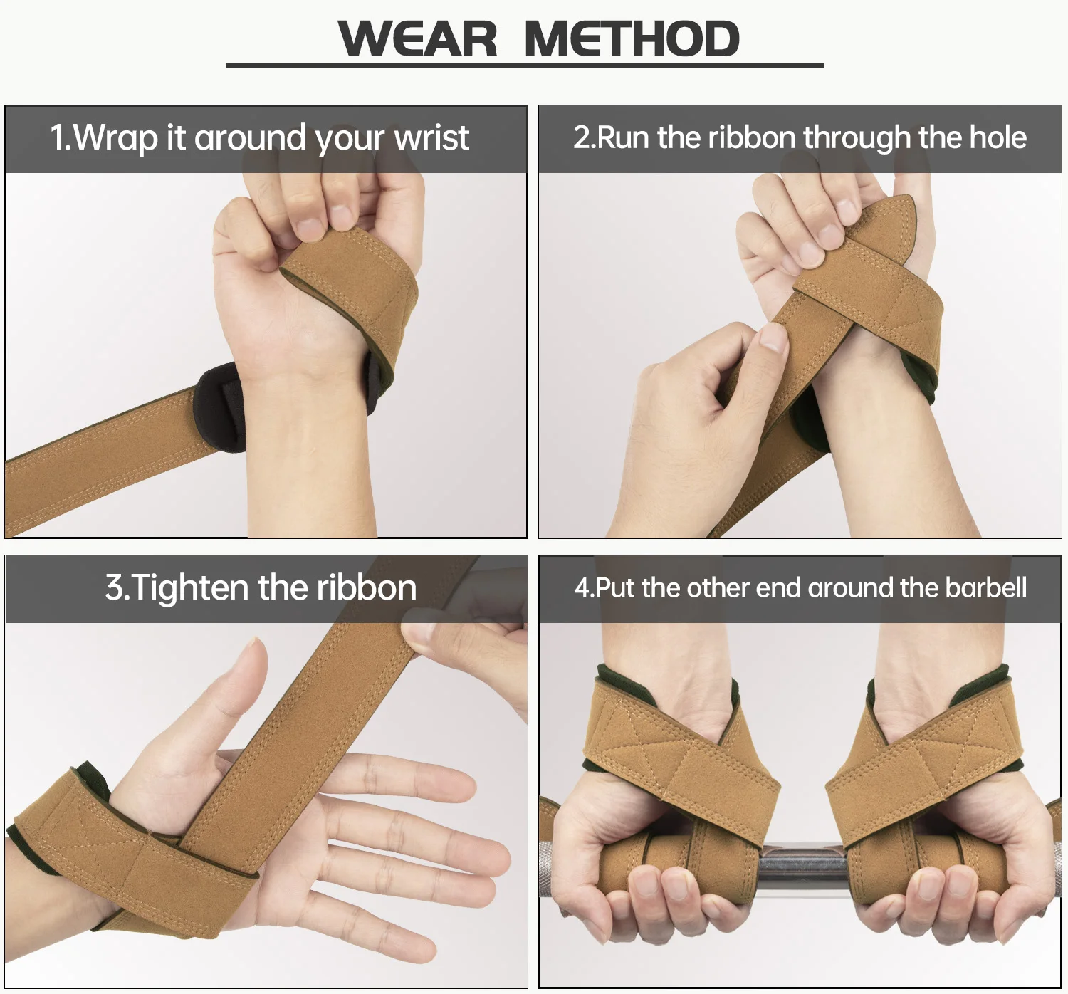 Cotton Hard Pull Wrist Lifting Straps Grips Band Deadlift Straps Neoprene Cushioned Wrist Padded Anti-Skid Weightlifting 4