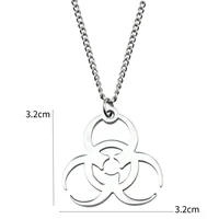 Collier tendance pour hommes et femmes, INS Street Punk Hip-Hop, bijoux, nouveau pendentif avec Logo biochimique en acier inoxydable 6