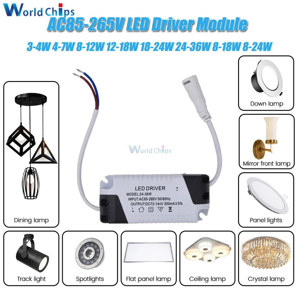 Driver LED 5 Pezzi 1-3W 4-7W 8-12W 12-18W 18-24W 24 - Foto 9