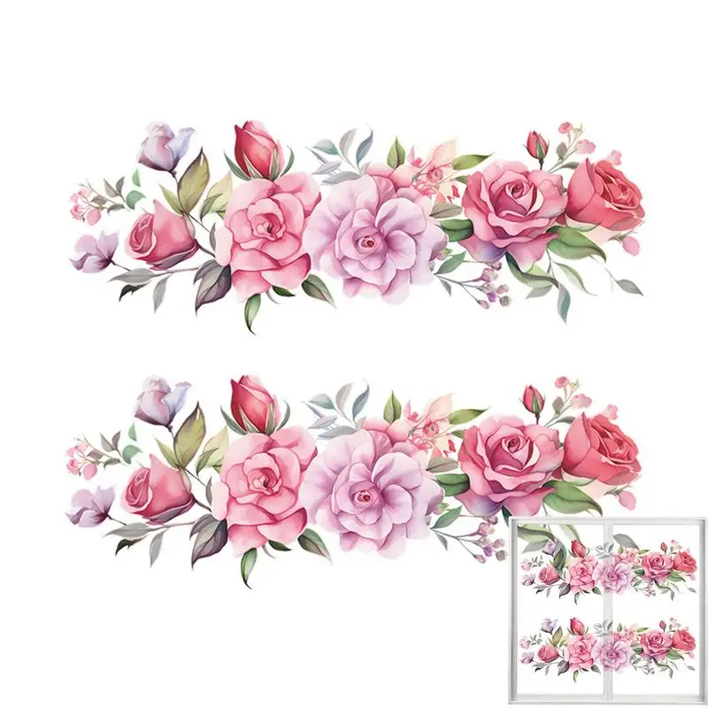 

Art Nursery Decals For Living Room Interior Decoration Wall Sticker Luxury Peony Flowers Print Removable Wallpaper Stickers