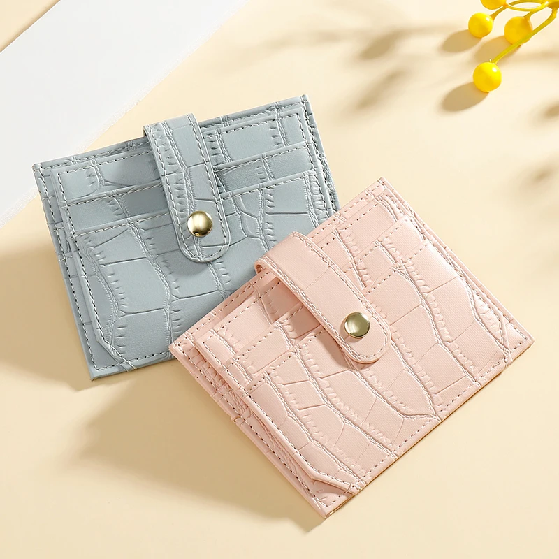 

Simple Design Card Holder Purses Wallets Women's Soft PU Leather Zipper Coin Purse Ladies Brand Designer Mini Credit Card Wallet