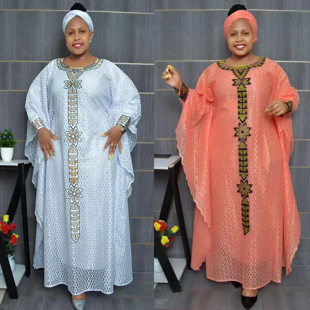 Abayas African Elegant Party Dresses for Women Traditional Africa Clothing Dashiki Ankara Embroidery Outfits Muslim Kaftan Dress