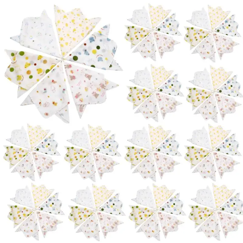 1PCS Baby Saliva Towel Cartoon Print Nursing Towel Baby Boys Feeding Pure Knitted Cotton Handkerchief For Newborn