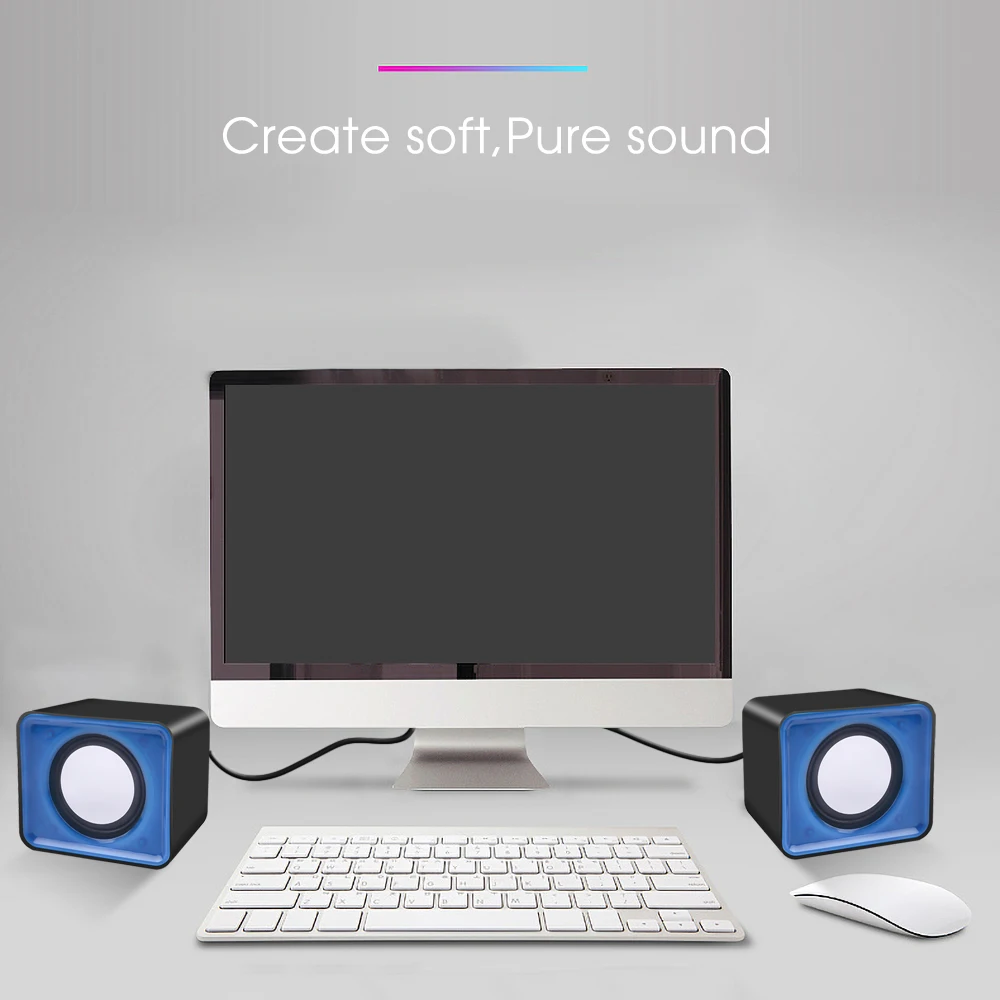 Desktop PC Speaker For Computer Laptop Notebook Mini Sound Box Music Bocina Column Acoustics Coluna Audio System Caixa_voghion.com