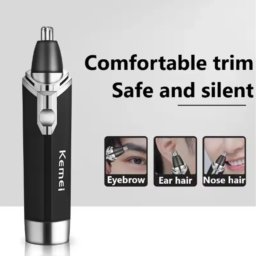 Kemei Nose Hair Trimmer Nasal Wool Implement Nose Hair Cut Washed Trimmer Clipper And Razor Epilator Remover
