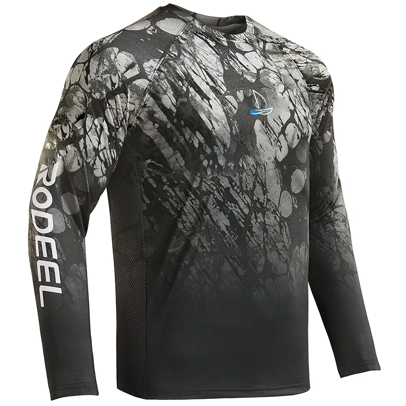 Chemise De Pêche Realtree Homme 3XL - Manches Longues, Camouflage Noir/gris