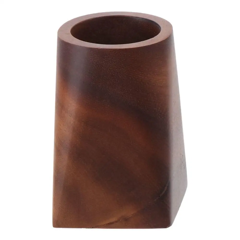 Wooden Black Walnut Pen Holder Multipurpose 4.52*2.36*2.28 Inches Wood Color Storage Box Office Supplies Organizer Office pencil case pen holder desk organizer pen and brush holder