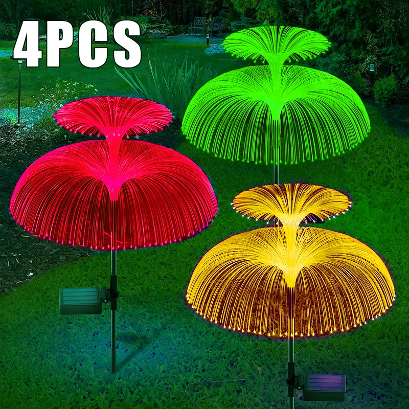 

Solar LED Double Jellyfish Lights Garden Decoration Outdoor LED Pathway Stake Light Landscape Yard Lawn Patio Solar Lamp