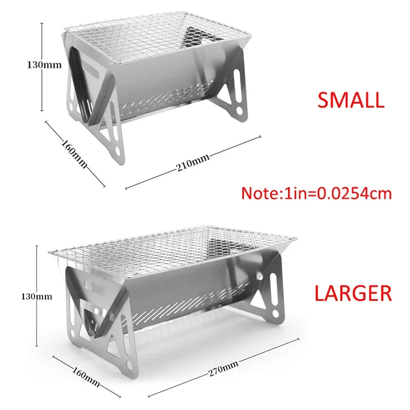 

Stoves Camping Barbecue Grill Stove Portable Net Stainless Steel Firewood Rack Heating Multifunction Folding