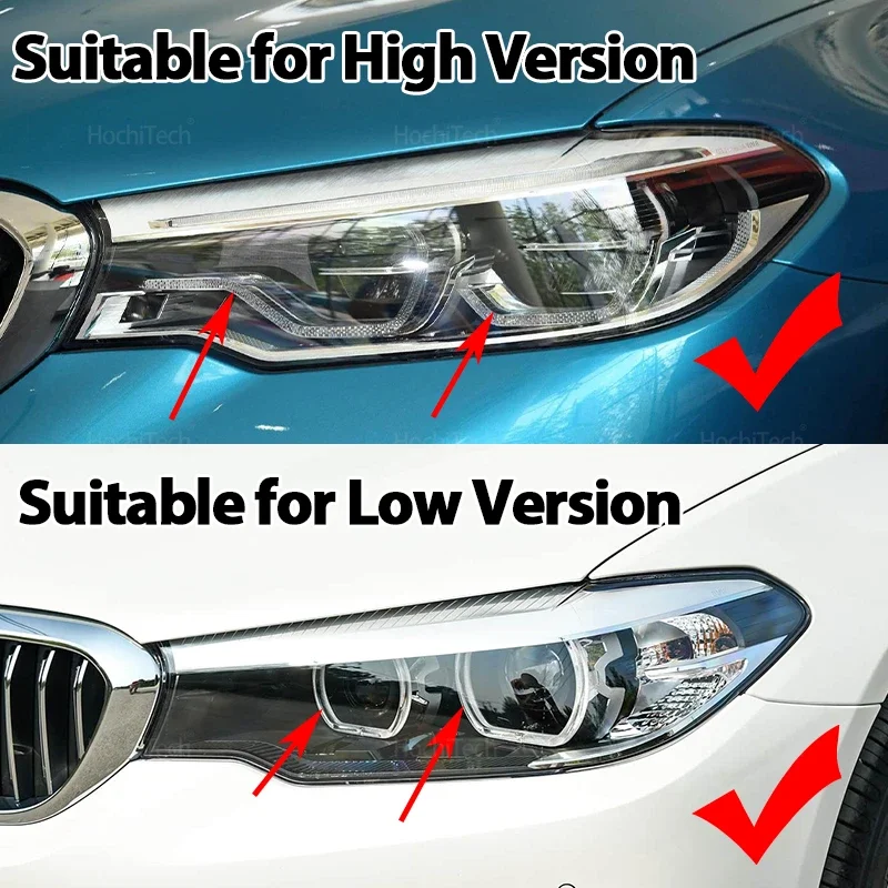 BMW 5シリーズ G30 G31 F90 2017- 　パーツ　ドアスピーカーリングカバー パネル ガーニッシュ BMW 5 Series G30 G31 520i 530i 540i M550i F90 M5 2017-2020 Headlight Lamp  Eyelid Eyebrows Dry Carbon Fiber