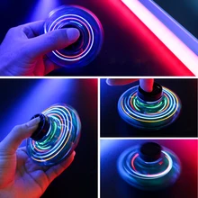 

Luminous LED Light Fidget Spinner Smooth Bass Plating Transparent Change Hand Spinner Gyro Glow In the Dark Stress Relief Toys