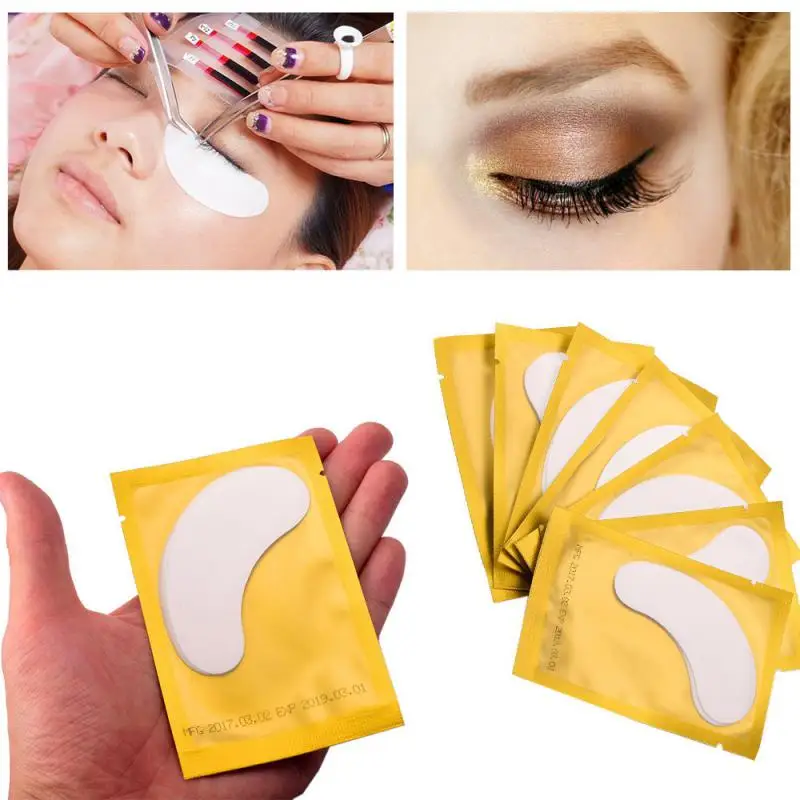 New Reusable 1Pair Eye Pads Silicone Stripe Eyelash Extension Hydrogel Patches Under Eye Gel Patch Makeup Tools
