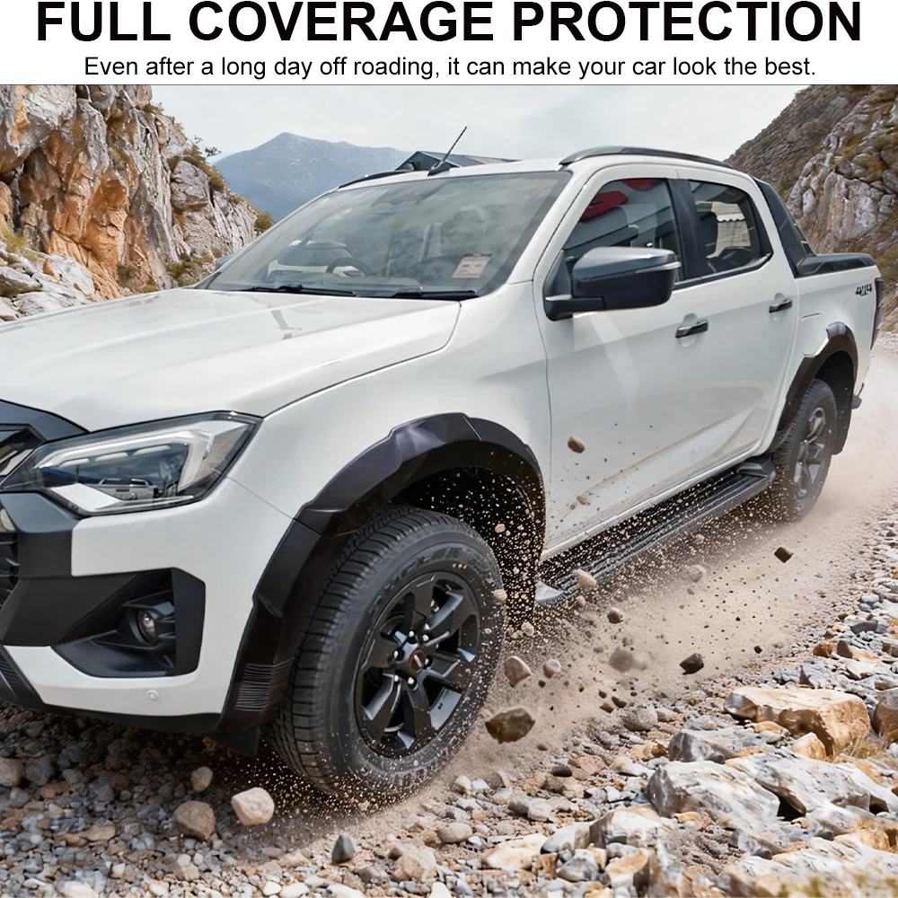 이즈즈 D-맥스 Dmax 2024 2025 2026용 OEM 펜더 플레어 휠 아치 머드가드 글로시 블랙 오프로드 더블캡 픽업 자동차 액세서리
