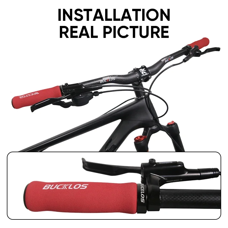 Bicycle Handle Bar Grips Soft Sponge MTB Cuffs Single-sided Locking Mountain Bike Handlebar Cover Non-slip Cycling Parts