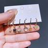 Trend Design CZ Stone Outer Space Wars Hoop Earrings Set Gold Color Zircon Women Girls Party Jewelry 5
