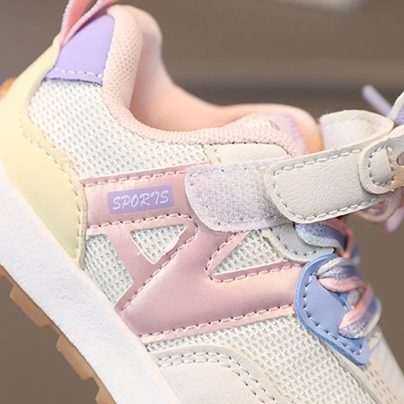 Children's Spring and Autumn New Casual Sports Shoes Fashionable Girls' Running Shoes Baby Shoes Boys' Breathable Mesh 6