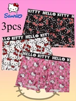 6 pièces de caleçons de sport pour hommes avec imprimé Hello Kitty, sous-vêtements respirants à séchage rapide, taille plus, caleçons pour femmes 2