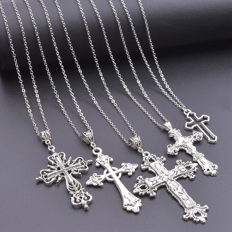 Cross Pendant Necklaces Collier Women Men Gift Jewelry Chain Shipping -  Necklace - Aliexpress