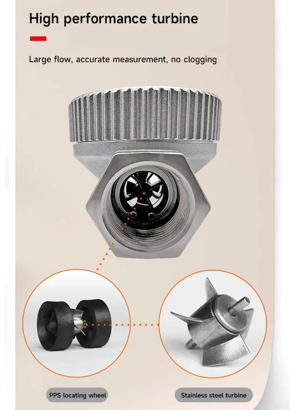 High Precision Electronic Turbine Flowmeter Digital Display Flow Meter for Metha